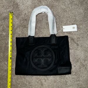 Tory Burch Black Ella Mini Tote Bag